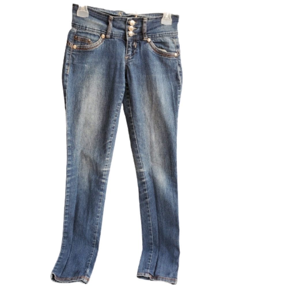 Papaya Low Rise Dark Wash Skinny Jeans Sz 1